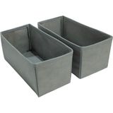 Gri 2'li Çekmece Içi Düzenleyici Set, Çok Amaçlı Dolap Kutu (28X13X13) - Altın - Gri - Seçenek 1