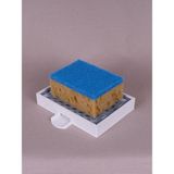 Gri 3D Baskılı Mutfak Süngerliği, Süzgeçli, Su Tahliyeli, 12X9 cm - Seçenek 1