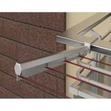 Gri 60X25 Alüminyum Kare Balkon Çamaşırlık Çamaşır Kurutmalık Parlak Alüminyum
