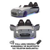 Gri Arabalı Yatak Kapıları Açılan Gtr Full Ledli Kumandalı Ve Müzikli