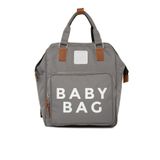 Gri Baby Bag Baskılı Cepli Anne Bebek Bakım Sırt Çantası M000005163