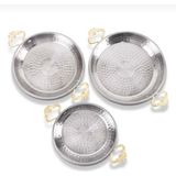 Gri Bakır Görünümlü Alüminyum Tava ve Sahan, 18-20-22CM, Ideal Pişirme Araçları - Seçenek 1 - Altın - Gri