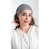 Gri Bandana Saç Bandı Viskon Düz 3012_15