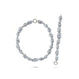 Gri Barok İnci Kolye Bileklik Set