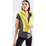 Gri Basic Kısa Kol Standart Kalıp V Yaka Kadın T-Shirt - 97145