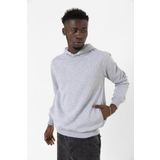 Gri Basic Oversize Erkek Kapüşonlu Hoodie 3 iplik Sweatshirt