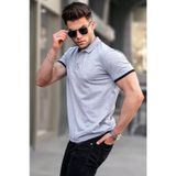 Gri Basic Polo Yaka Tişört 5885