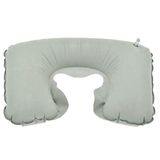 Gri Bayan ve Çocuk Şişme Yolculuk Seyahat Tipi Boyun Yastığı Ortopedik Yastık Boyunluk 30 cm