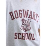 Gri Bisiklet Yaka Harry Potter Baskılı Kadın Tişört