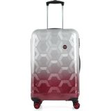 Gri - Bordo Ççs London 5226 Polikarbon Orta Boy Valiz