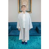 Gri Buhara Yaka Namaz Elbisesi Erkek Çocuk Cübbe Gri 1