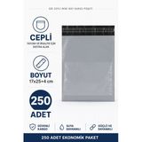 Gri Cepli Mini Boy Kargo Poşeti 17X25+4 Cm 250 Adet