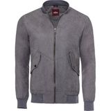 Gri Cepli Süet Bomber Mont - 58