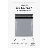 Gri Cepsiz Orta Boy Kargo Poşeti 30X37+5 Cm 100 Adet