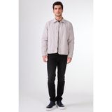 Gri Çıtçıt Kapamalı Kapitone Slim Fit Erkek Mont