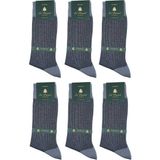 Gri Çizgi Desen 6'lı Ultra Lüks Bambu Erkek Çorap CRP299 - 41 - 44