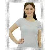 Gri Çizgili Bayan T-Shirt