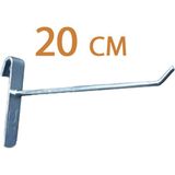 Gri Dekor 20 Adet 20 cm Metalik Tel Pano Kancası, Bijuteri Kancası, Mağaza Kancası, Aksesuar Askısı