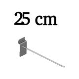 Gri Dekor 20 Adet 25 cm Kanallı Pano Kancası, Bijuteri Kancası, Aksesuar Askısı, Çok Amaçlı Askı