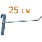 Gri Dekor 20 Adet 25 cm Metalik Tel Pano Kancası, Bijuteri Kancası, Mağaza Kancası, Aksesuar Askısı