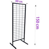 Gri Dekor 60X150 cm Ayaklı Tel Pano Stant, Aksesuar Standı, Telefon Aksesuar Standı, Çoraplık, Ayakkabı Standı