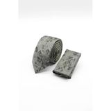 Gri Desenli 6 Cm Kravat 1090240113
