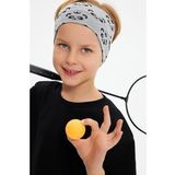 Gri Desenli-Siyah Erkek Cocuk 100 Pamuklu Penye Oversize Kamuflaj T-Shirt Yumusak Bandana Ikılı Takım Trend Seri 2