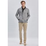 Gri Dik Yaka Yarım Astar Comfort Fit Rahat Kesim Casual Mont 1007240150