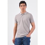 Gri Düz Erkek T-Shirt - Slim Fit