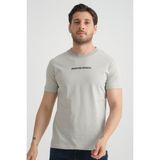 Gri Erkek Bisiklet Yaka Tişört Premium Pamuklu Yüksek Kalite Regular Fit - XL
