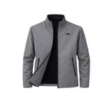Gri Erkek Polyester Karışımlı Süper İnce Rüzgarlık Su Ve Rüzgar Geçirmez Mevsimlik&Yazlık Mont