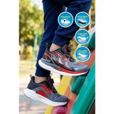 Gri Geniş Kalıp Akıllı Bağcıklı Hafif Rahat Tabanlı Erkek Çocuk Spor Ayakkabı Sneaker Zeo F