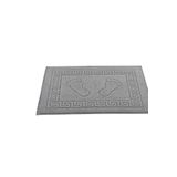 Gri Greek Ayak Havlusu - 50X70 Cm, 245 Gr, %100 Pamuk, Spa Ve Otel Banyo Paspası, Günlük Kullanıma
