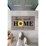 Gri Home Sweet Home Dekoratif Iç ve Dış Kapı Önü Paspası 40 x 60 cm - 45 x 70 cm