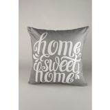 Gri Home Sweet Kırlent Kılıfı-38