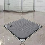 Gri Kare Evye Gider Koku Önleyici Silikon Mat – Lavabo Süzgeç Haşere Engelleyici (5047)