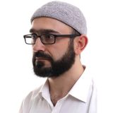 Gri Katlamalı Sade Desen Kışlık Kadife Takke Şapka