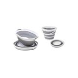 Gri Katlanabilir Çamaşır Sepeti 2Li Set, 253679