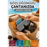 Gri Katlanabilir Silikon Gözlük Kılıfı Suya Dayanıklı Esnek Koruyucu Güneş Ve Numaralı Gözlük Kılıfı