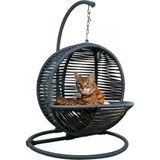Gri Kedi Salıncağı ve Yatağı, Sabitleme Aparatıyla Konforlu Dinlenme Alanı - Altın - Gri - Seçenek 1