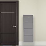Gri Kilitli Metal Ayakkabilik Mac4 - 4 Kapakli - 50X15x136 H