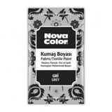 Gri Kumaş Boyası Toz 12 gr 1 Adet Nova Color Toz Kumaş Boyası Gri Kot Pantalon Gömlek Tişört Tekstil Kumaş Boyası 1 Adet