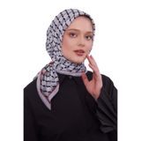 Gri Küp Desen Soft Eşarp