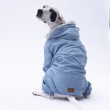 Gri Kürklü Orta Büyük Tulum Yağmurluk Köpek Kıyafeti Köpek Yağmurluğu 18-40 Kg Arası Orta Büyük Irklar gri