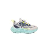Gri-Lacivert Dar Kalıp Akıllı Bağcıklı Erkek Çocuk Spor Ayakkabı Sneaker 26Y518
