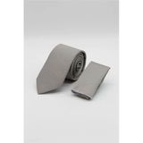 Gri-Lacivert Desenli 7 Cm Kravat 1090260114