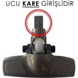 Gri li Süpürge Başlığı Kare Giriş Temizlik - Seçenek 1