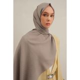 Gri Link Desen Bambu Cotton Şal 20