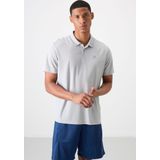Gri Logo Baskılı Standart Kalıp Polo Yaka Aktif Spor Erkek T-Shirt - 88252