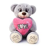 Gri Love Kalpli Pelüş Sevimli Ayıcık,Hollywood Ayısı,Doldurulabilir Pelüş Oyuncak,Aşık Ayıcık,Sevgilier Günü Ayısı,Kawaii,